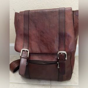 Genuine Italian leather backpack. Vintage
